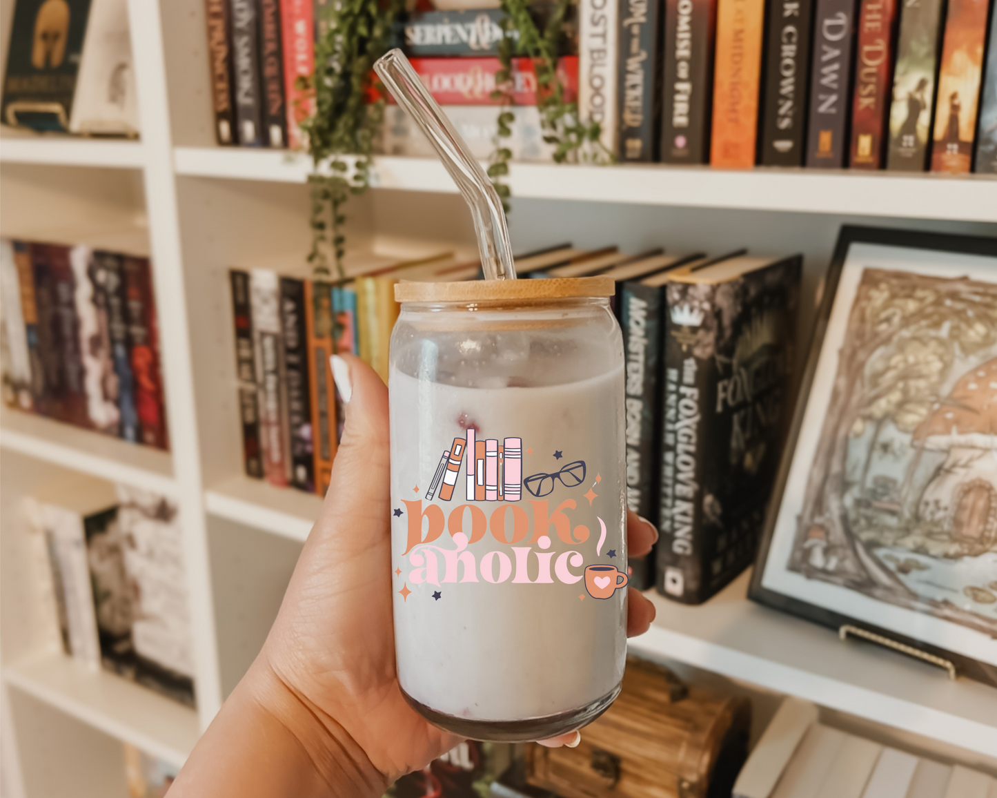 Bookaholic Glass Tumbler