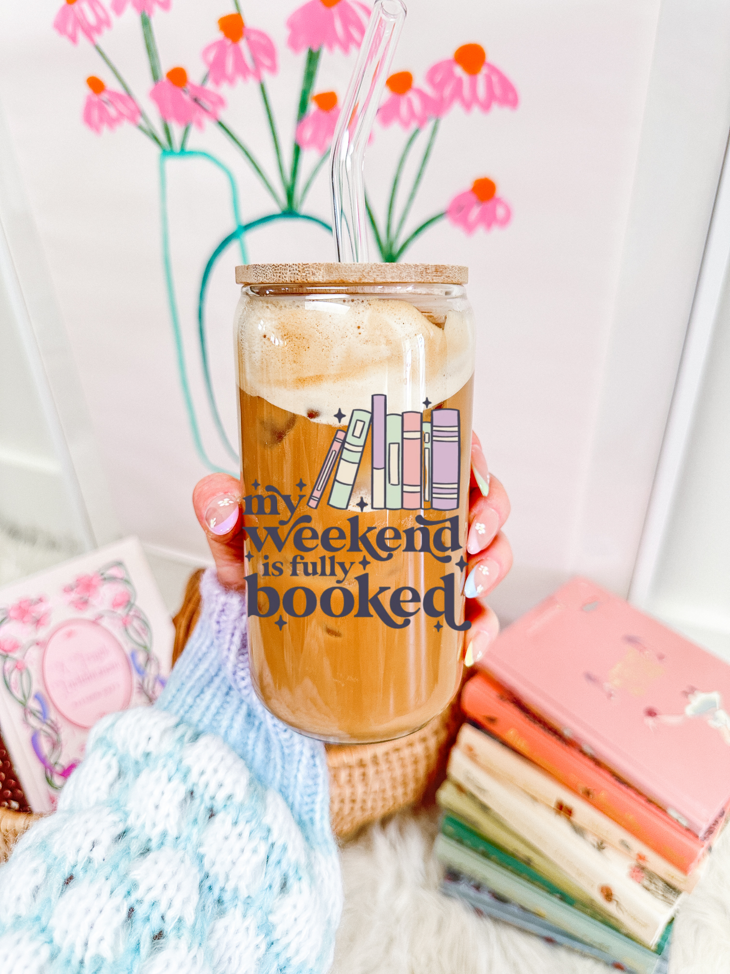 My Weekend Is Booked Glass Tumbler