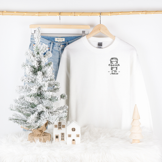 Coffee and Jesus Embroidered Sweatshirt