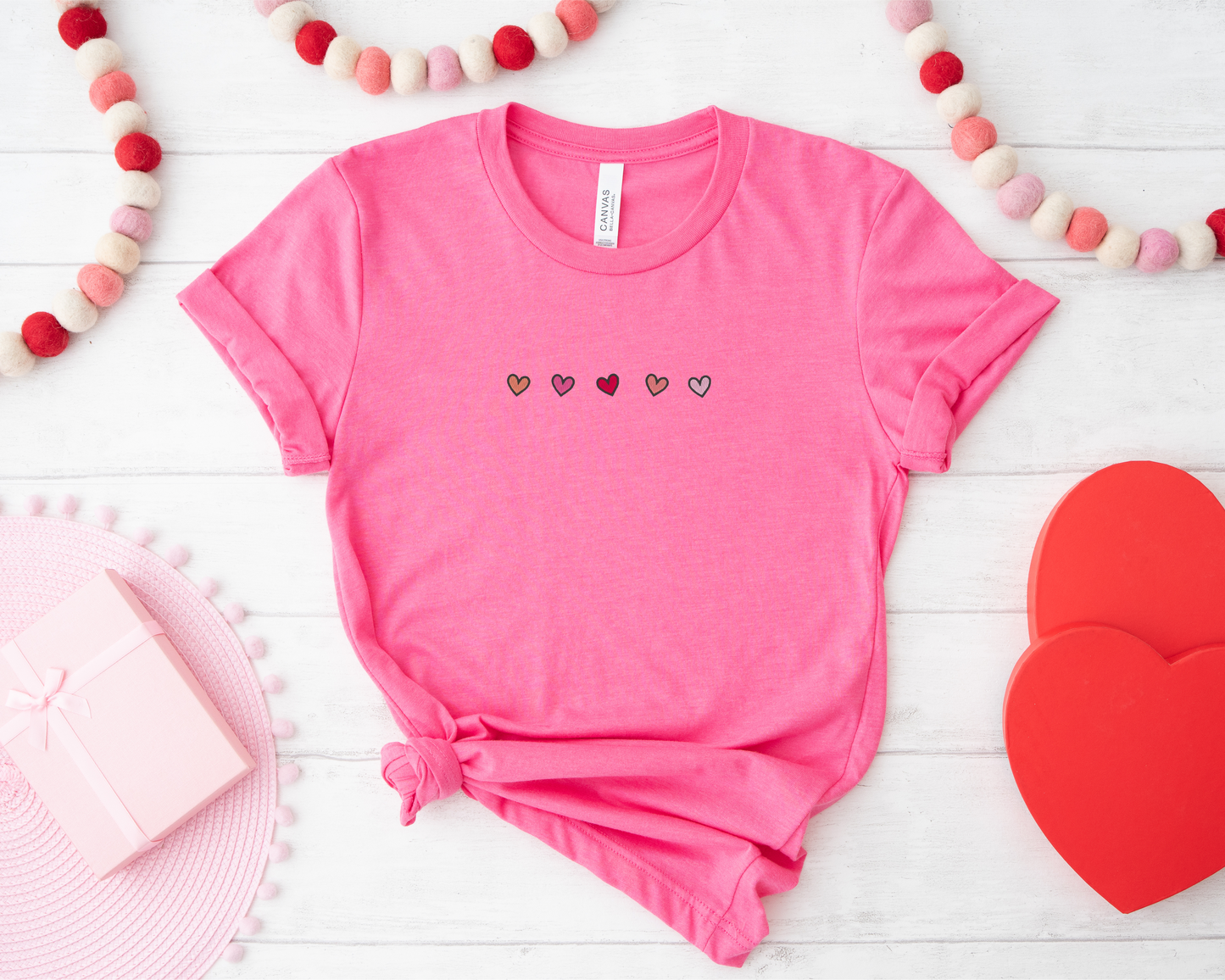 Dainty Hearts Embroidered T-shirt