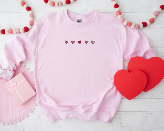 Dainty Hearts Embroidered Sweatshirt