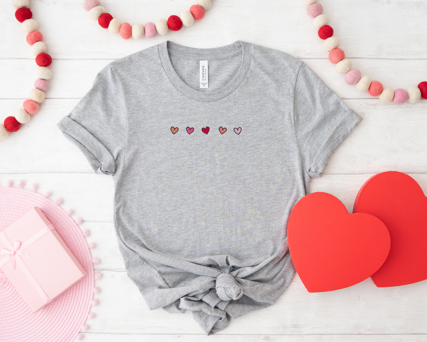 Dainty Hearts Embroidered T-shirt