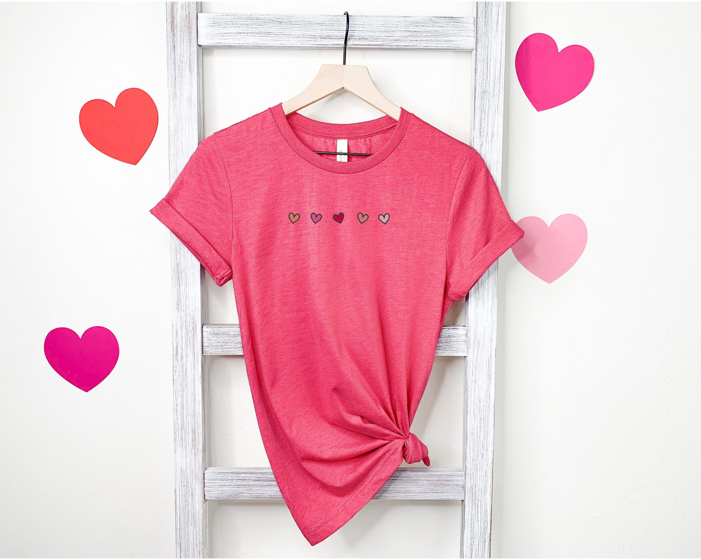 Dainty Hearts Embroidered T-shirt