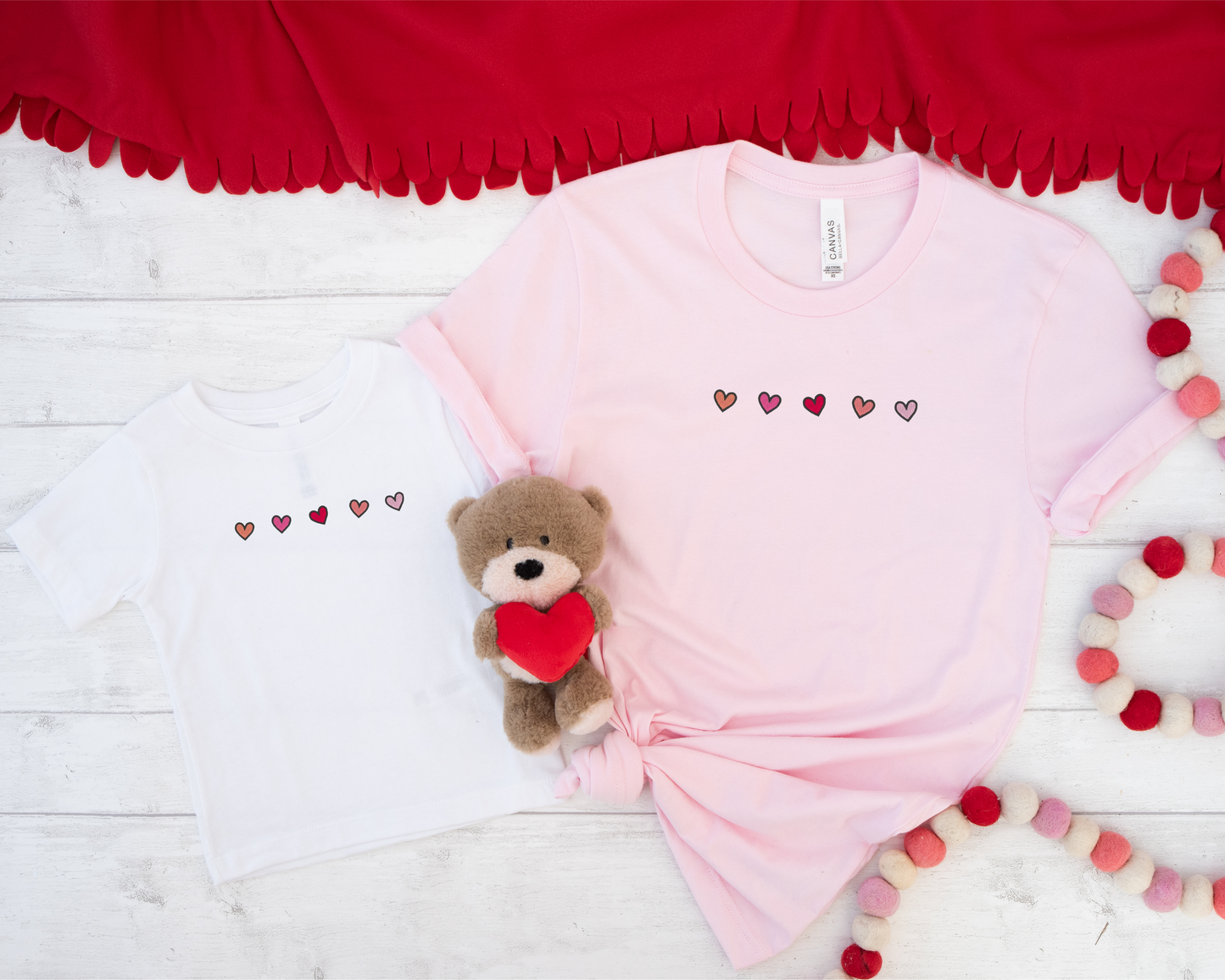 Dainty Hearts Embroidered T-shirt