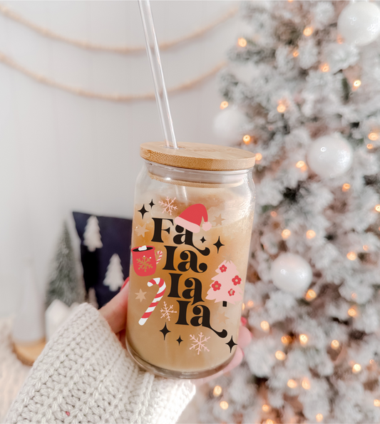 Fa La La Glass Tumbler