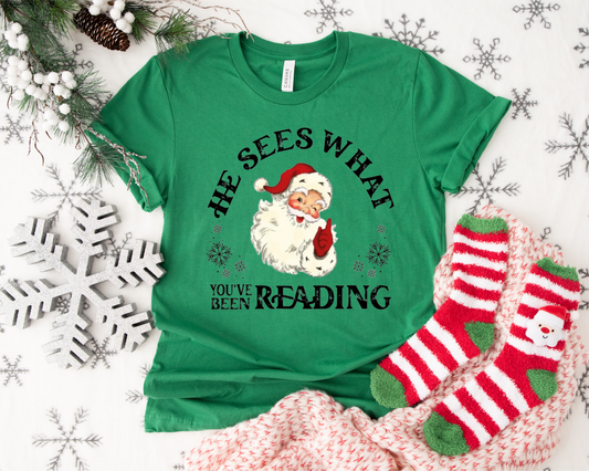 He Sees What You've Been Reading T-Shirt