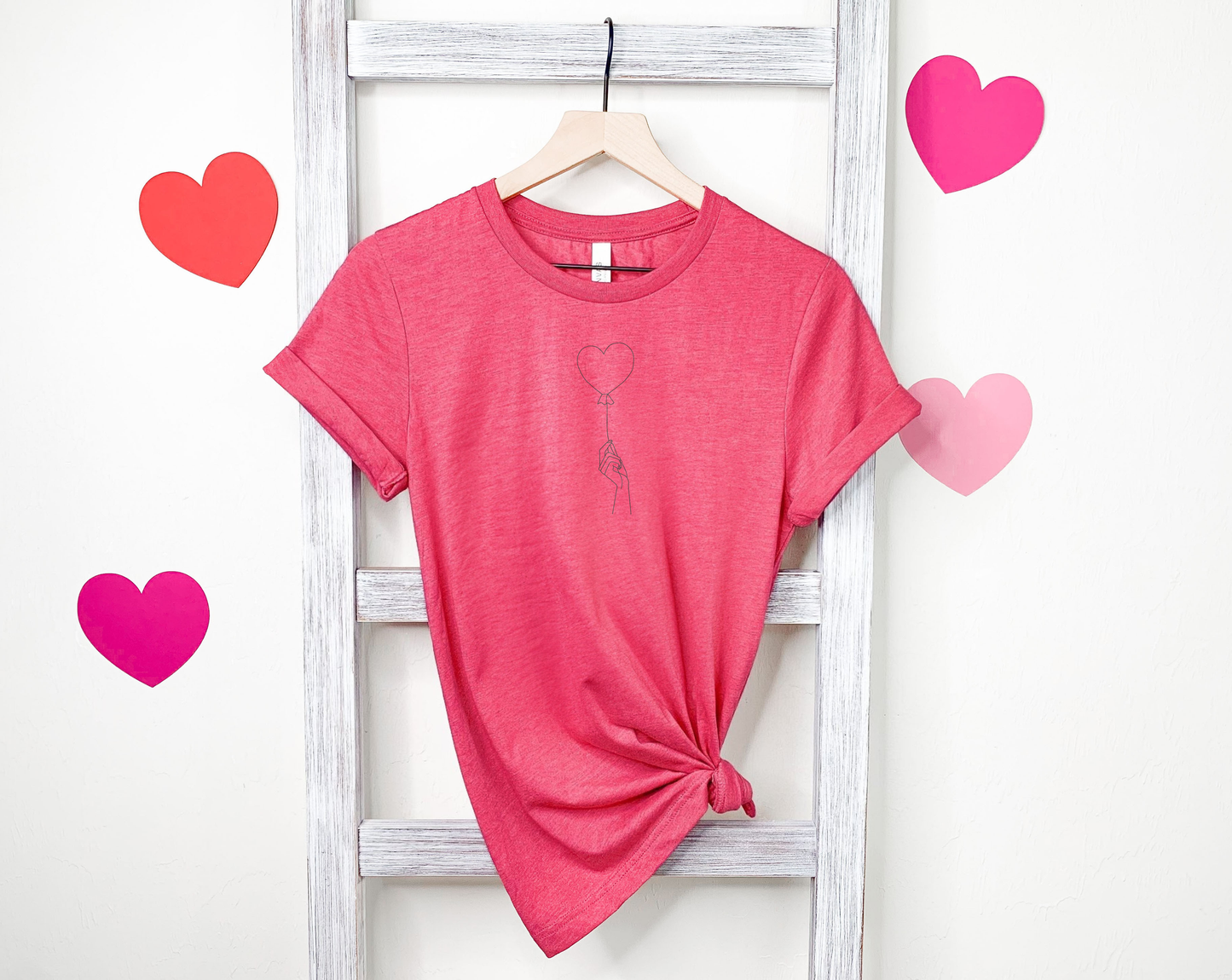 Heart Balloon Embroidered T-Shirt and Sweatshirt