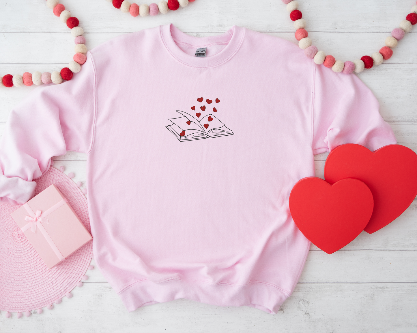 For the Love of Books Embroidered Sweatshirt