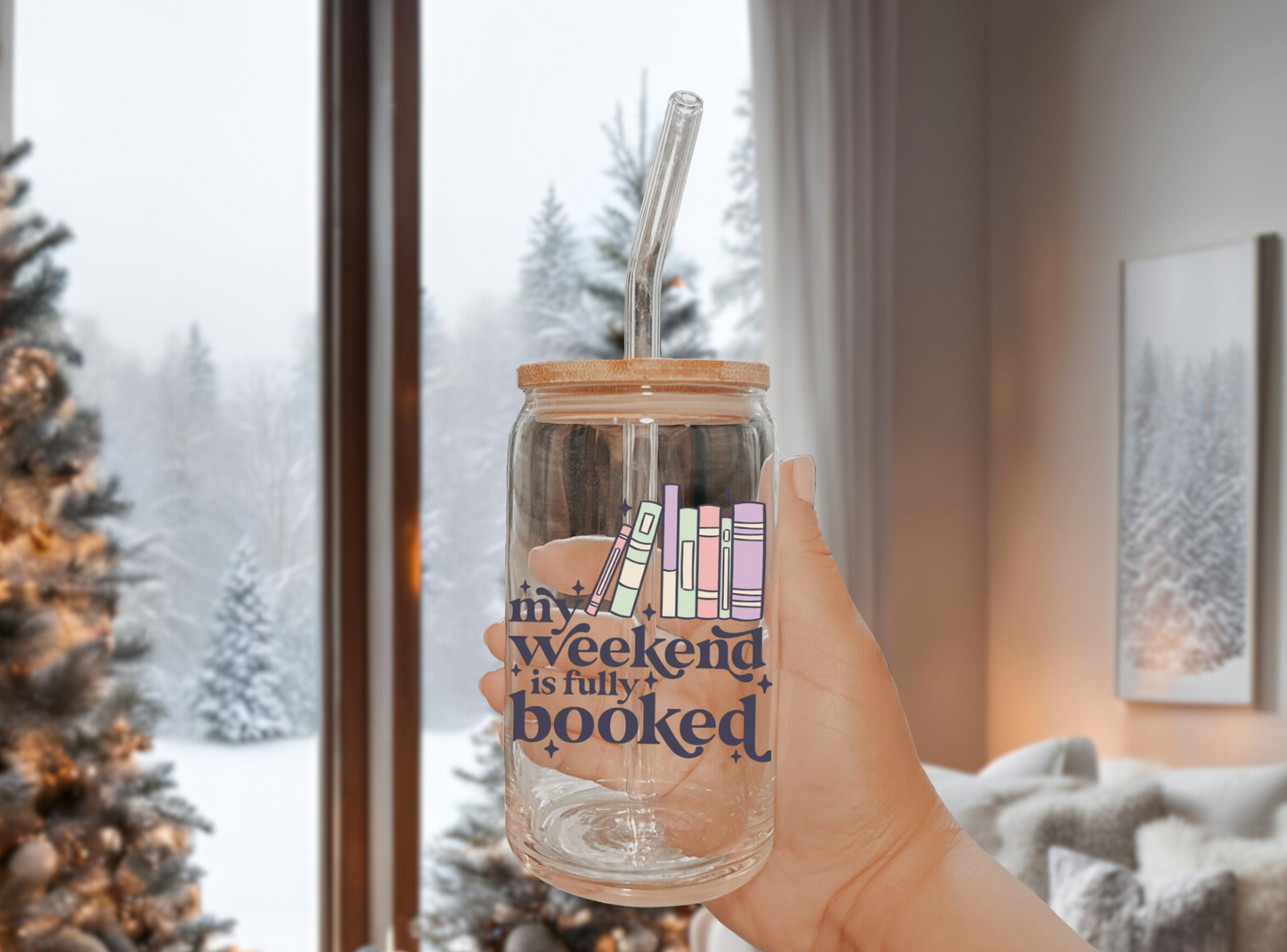 My Weekend Is Fully Booked Glass Tumbler