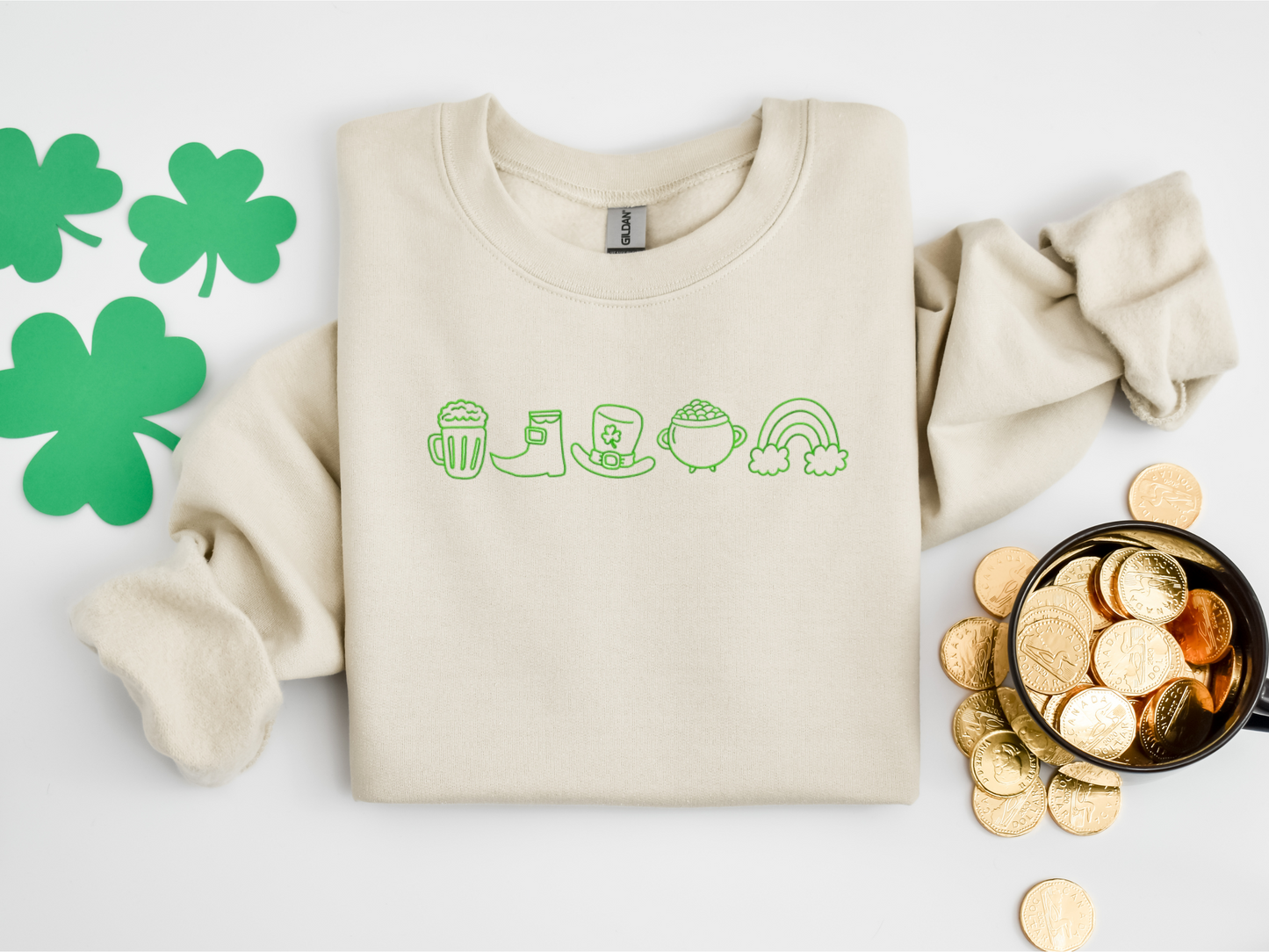 St. Patrick's Day Embroidered Sweatshirt