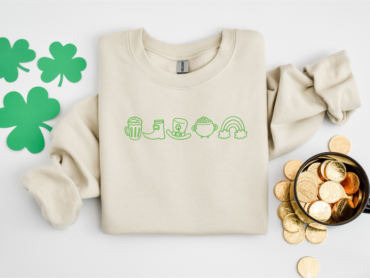 St. Patrick's Day Embroidered Sweatshirt