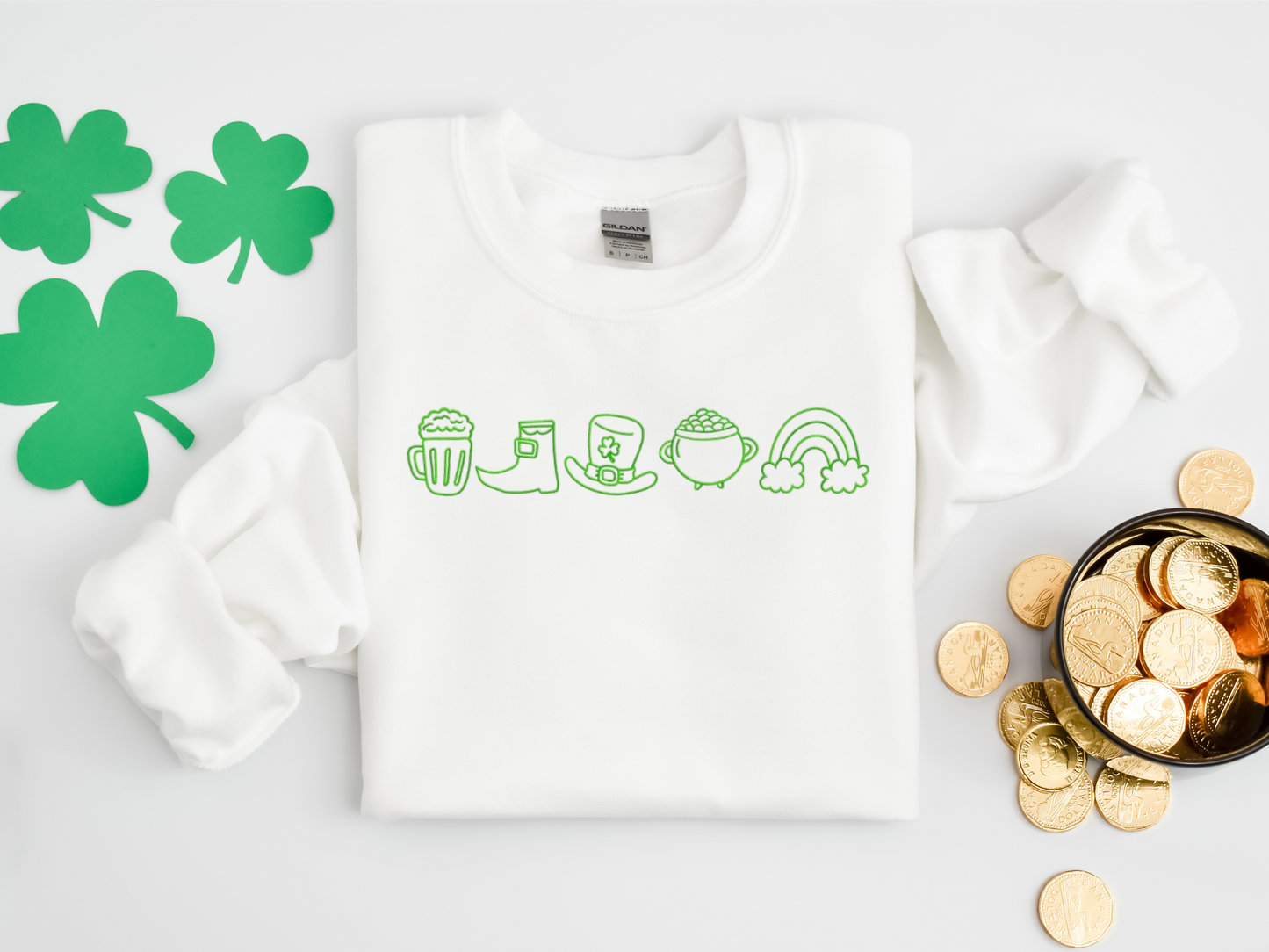 St. Patrick's Day Embroidered Sweatshirt
